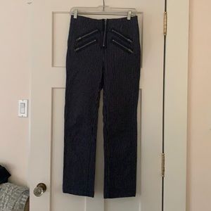 Urban Outfitter navy pinstripe pants with zippers